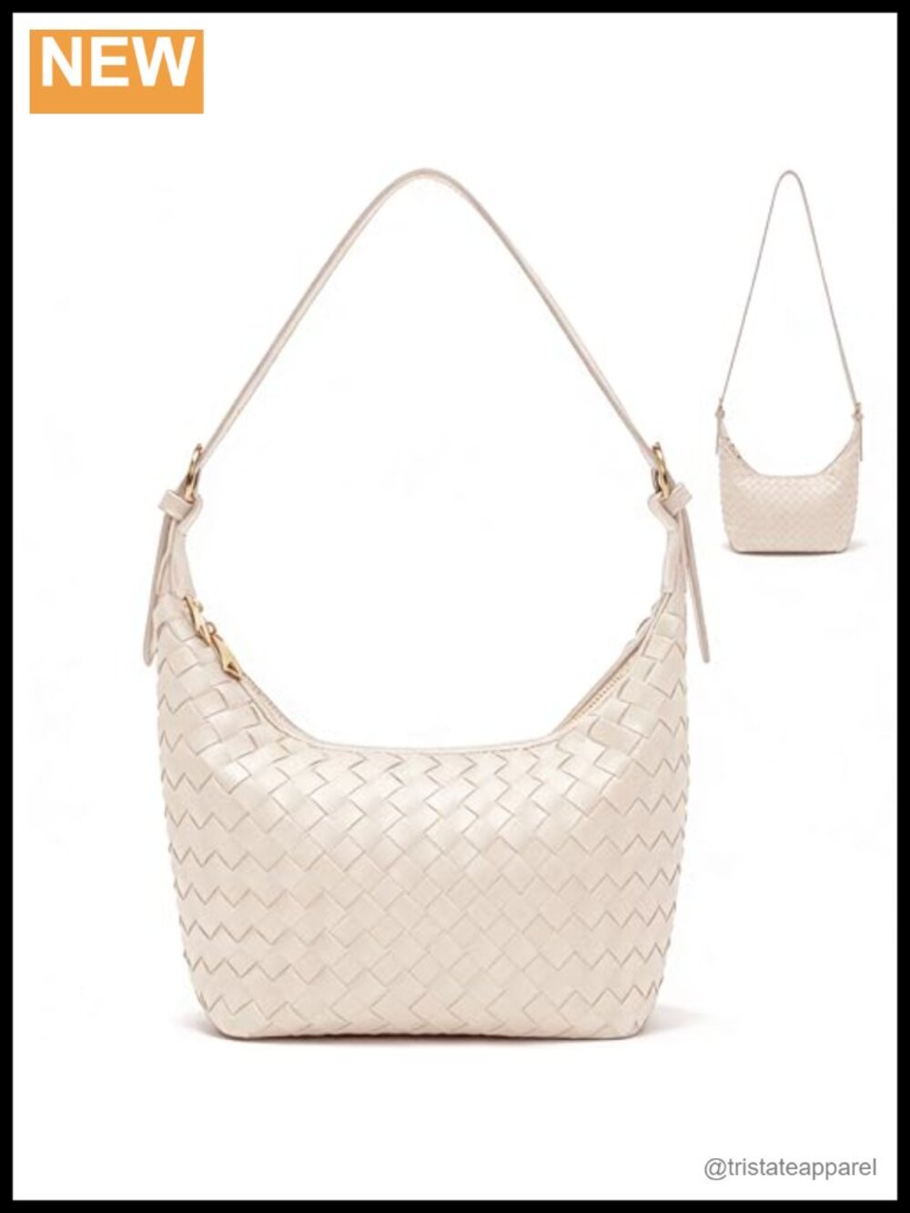 Woven Faux Leather Hobo Shoulder Bag Adjustable Crossbody Purse Tote